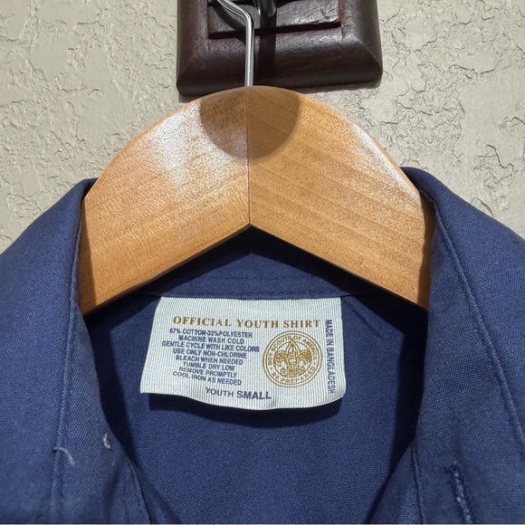 Youth S Blue Boy Scouts UNIFORM SHIRT Official BSA - Picture 2 of 7